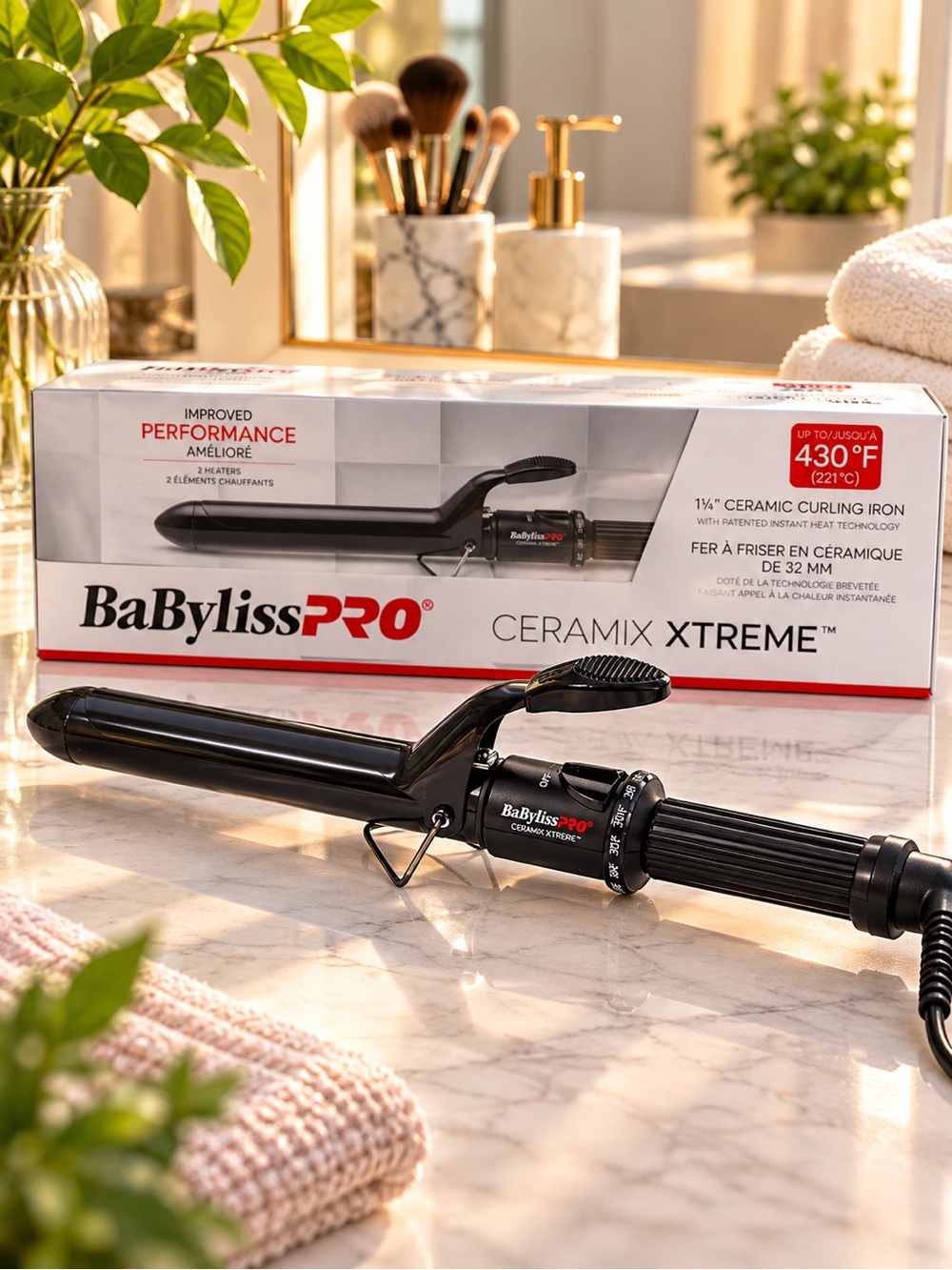 BaBylissPRO Ceramix Xtreme 1¼” 32mm Ceramic Curling Iron 430°F